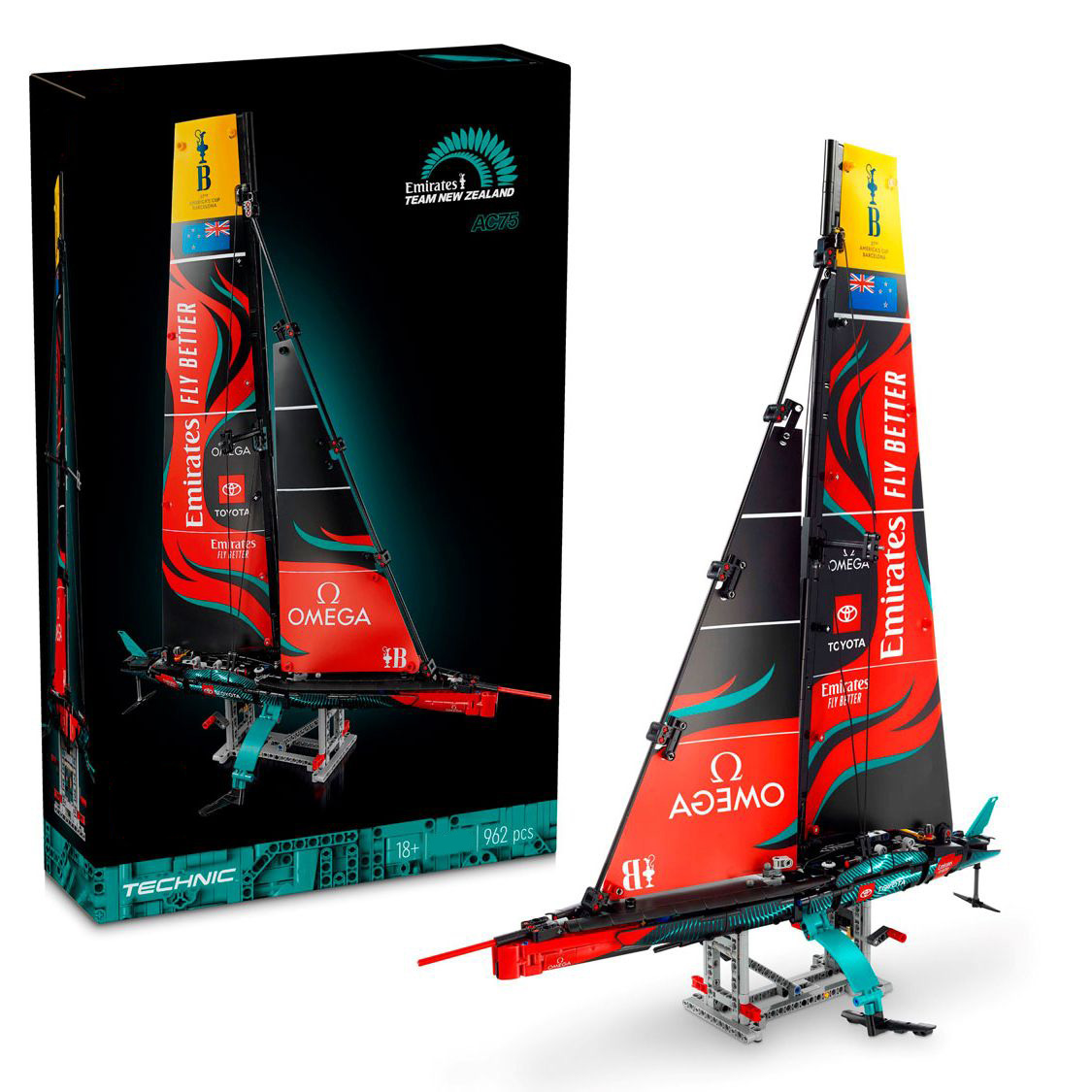 Конструктор Яхта Emirates Team New Zealand AC75 962 деталей 21077