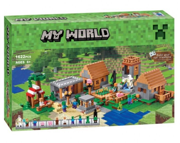 Конструктор Деревня Micro World Майнкрафт 1622 деталей (Minecraft 10531 / 7606)
