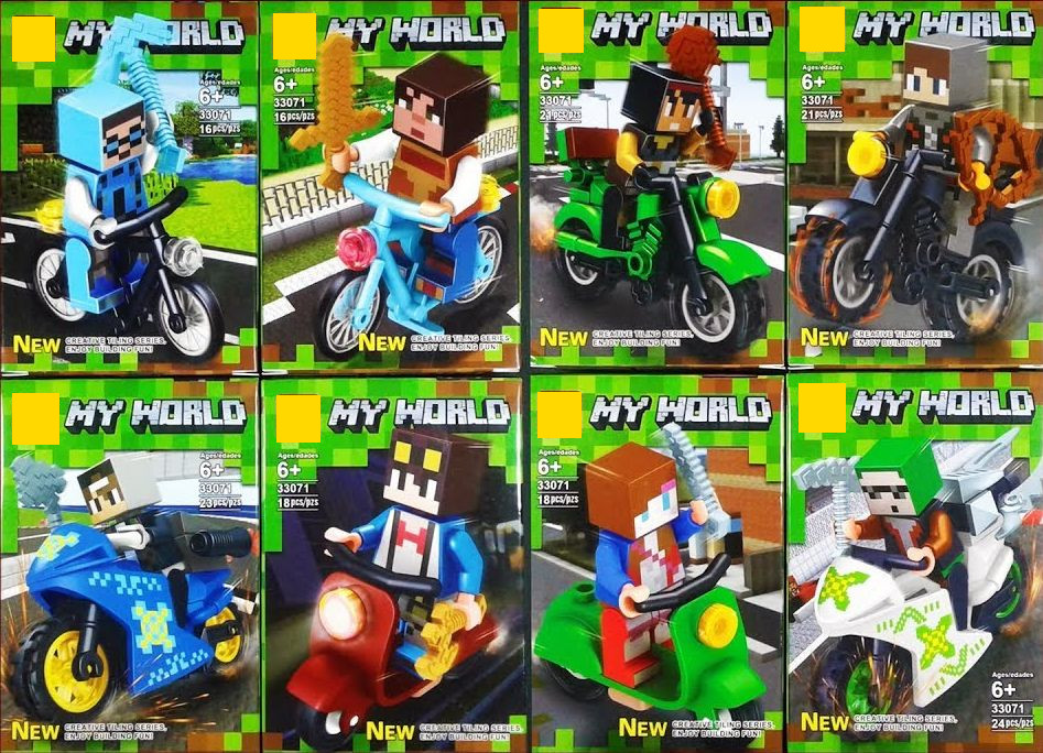 Набор 8 фигурок в отдельных коробках Micro World Майнкрафт 33071 (Minecraft)