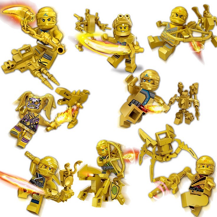 Набор 8 фигурок Золотого Ниндзя Го (NinjaGo 31111)