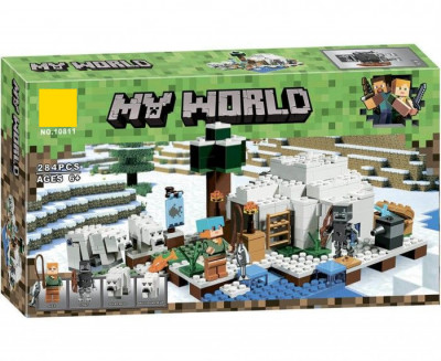 Конструктор Иглу Micro World Майнкрафт 284 деталей (Minecraft 10811)