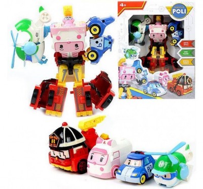 Робот из 4 машинок Робокар (Robocar Poli)