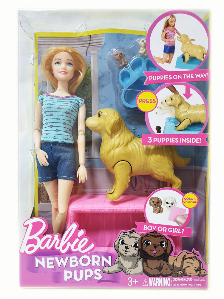 Кукла Барби принимает роды у собаки (29 см)
