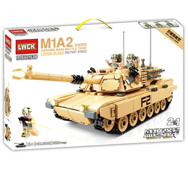 Конструктор Американский танк M1A2 Abrams / Техник 868 деталь (9001)
