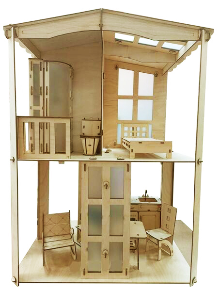  Конструктор кукольный дом Фантазия 49 см. с мебелью