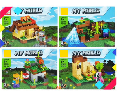 Набор 4 конструктора Майнкрафт 281 деталей (Minecraft 63056-4)