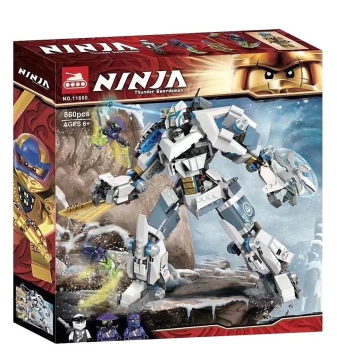 Конструктор Битва с роботом Зейна / НиндзяГо 860 деталей (NinjaGo 11660 / 19003)