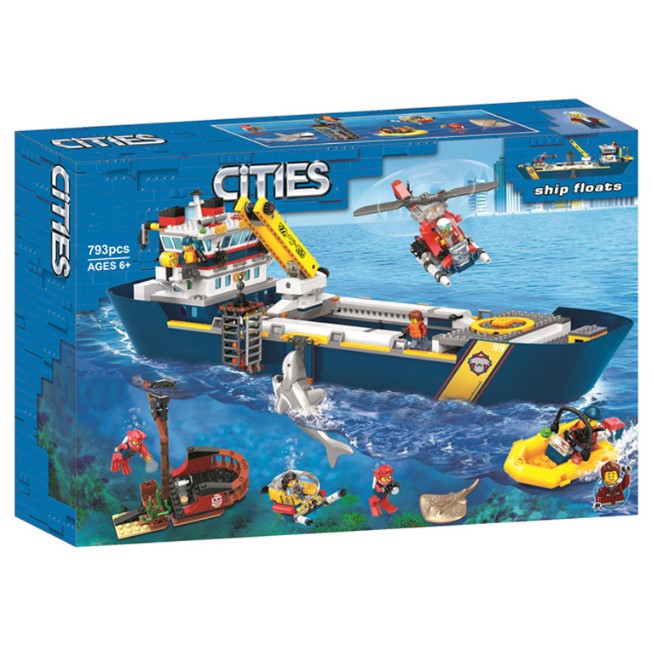 Конструктор Океан: исследовательское судно  / Сити 793 деталей (City 11617)
