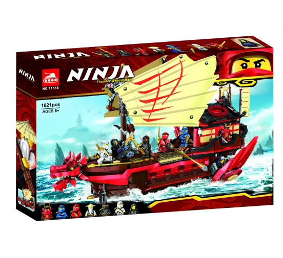 Конструктор Летающий корабль Мастера Ву   / Ниндзя Го 1821 деталей (NinjaGo 11558)