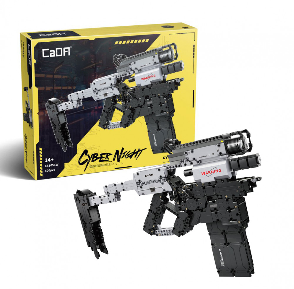 Конструктор Cyberpunk 2077: Пистолет-пулемет G58 Дянь 800 деталей Cada C81051W