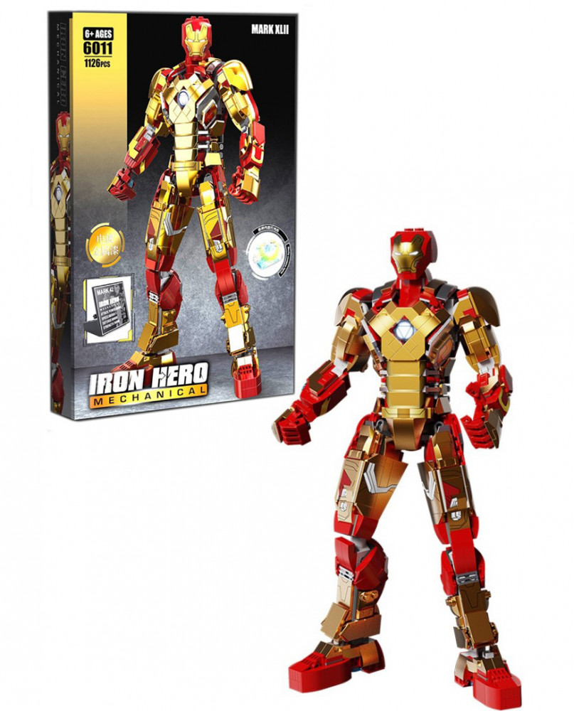 Купить Конструктор Железный человек Тони Старк Супер герои Мстители 1126 деталей 6011 недорого в интернет-магазине